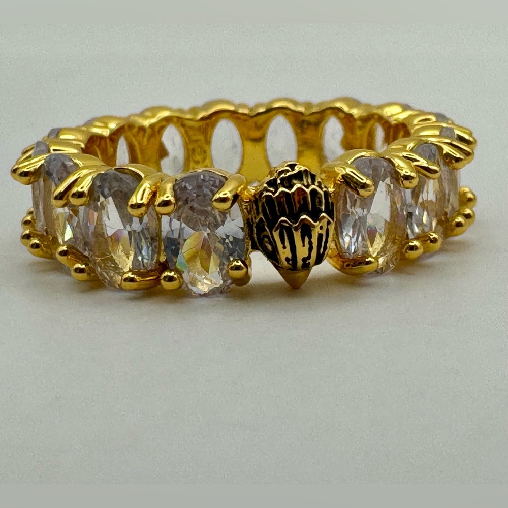Kurt Geiger London Eagle Head Crystal Eternity Ring - Size 6 1/2